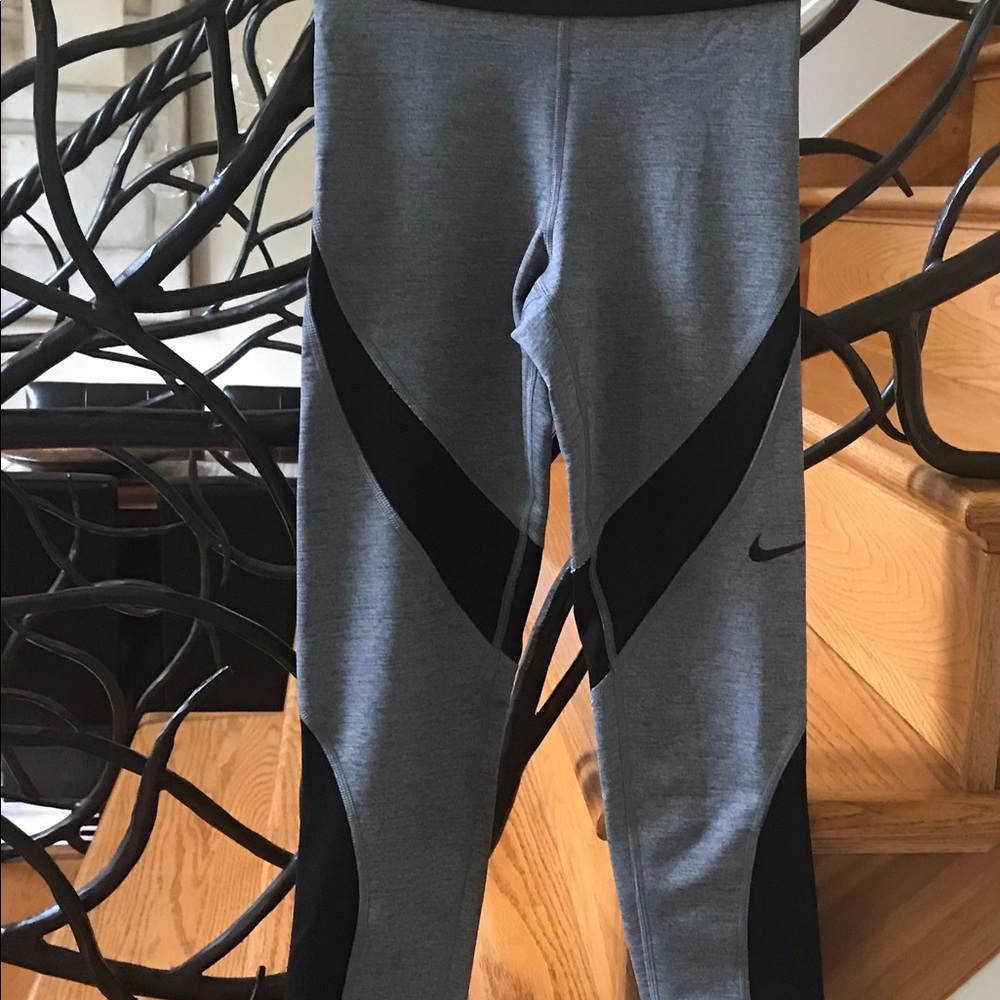 Nike Pro Hyperwarm Gray Active Athletic Compressi… - image 1
